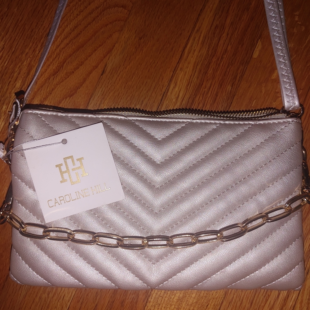 Quilted Cream Crossbody Bag